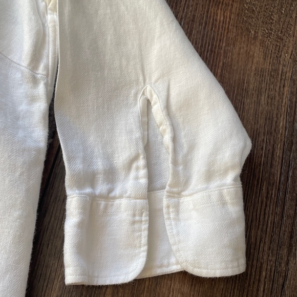 Lauren Ralph Lauren White Linen Button-Down Notch Collection Shirt Size 1X - Picture 7 of 10